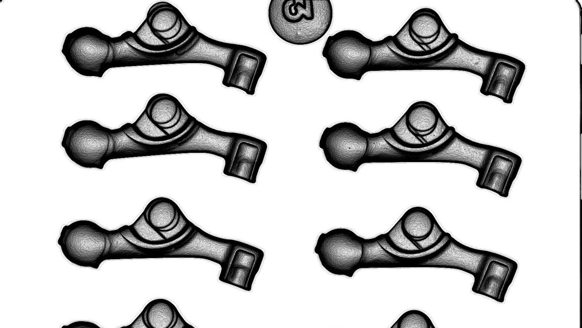 3D-Rekonstruktion der selben Schwinghebel aus CT-Daten